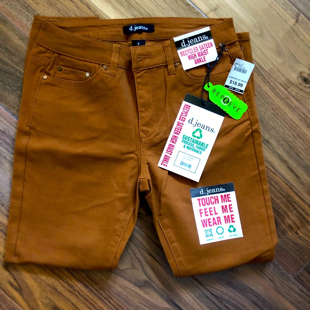 Autumn Leaf Colored Stretchy Jeans